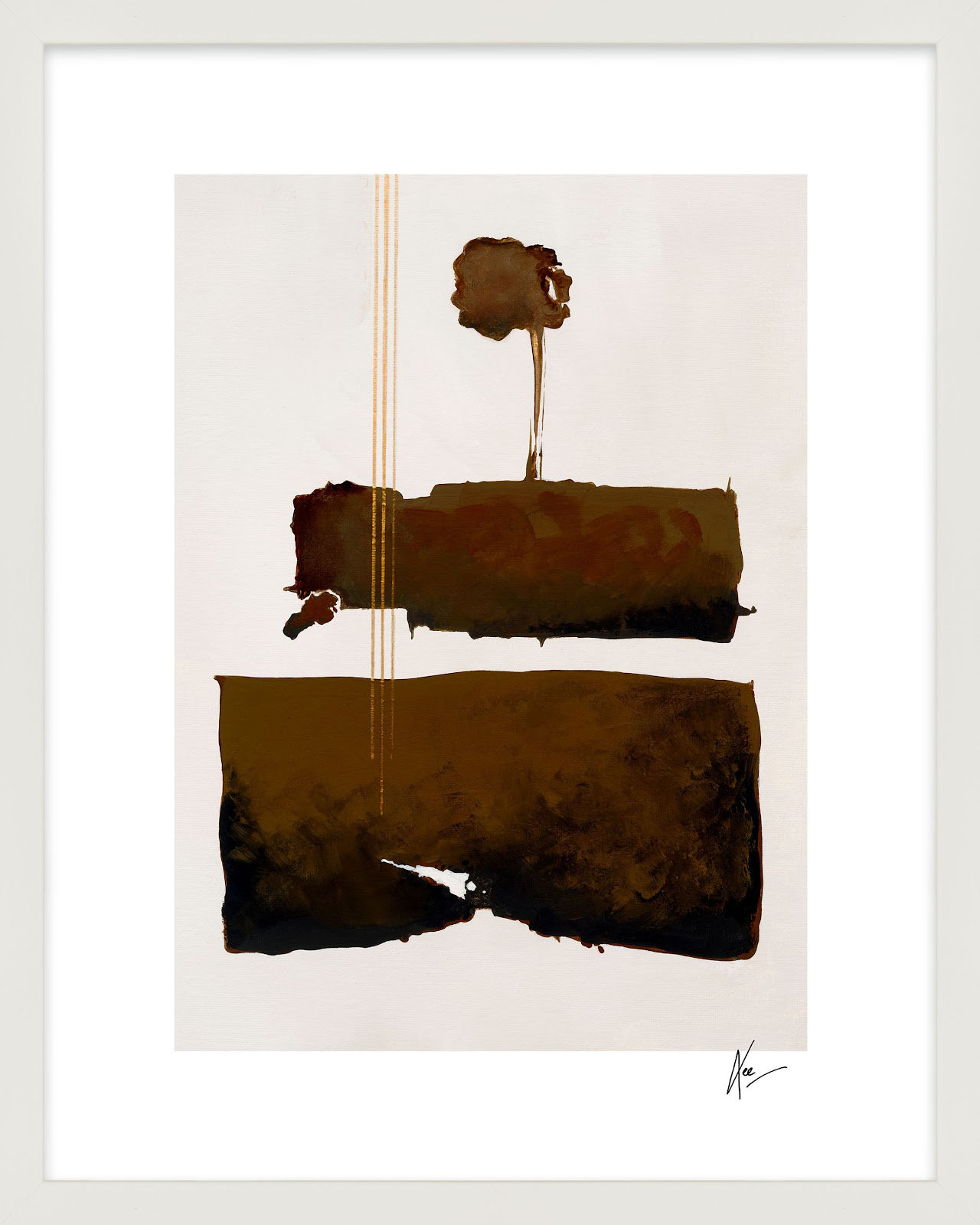 Walk with Me Print by Lee Lessem, 38" H x 30" W x 1.25" D, White