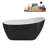 55" Streamline Soaking Freestanding Tub and Tray With Internal Drain-112235519