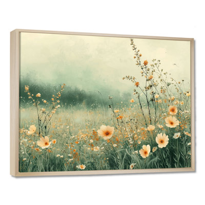 Jabbaar Orange Country Wildflowers Dream - Art mural fleurs sauvages