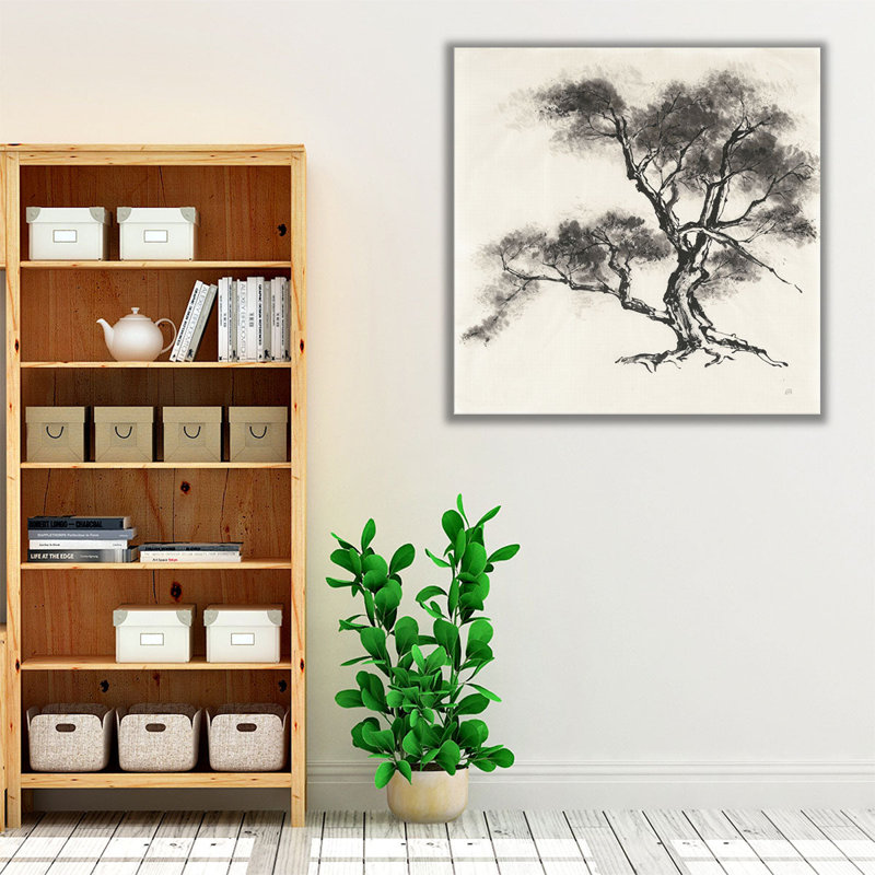 Sumi Tree II - reproduction d'art sur toile, H 20 po x l 20 po