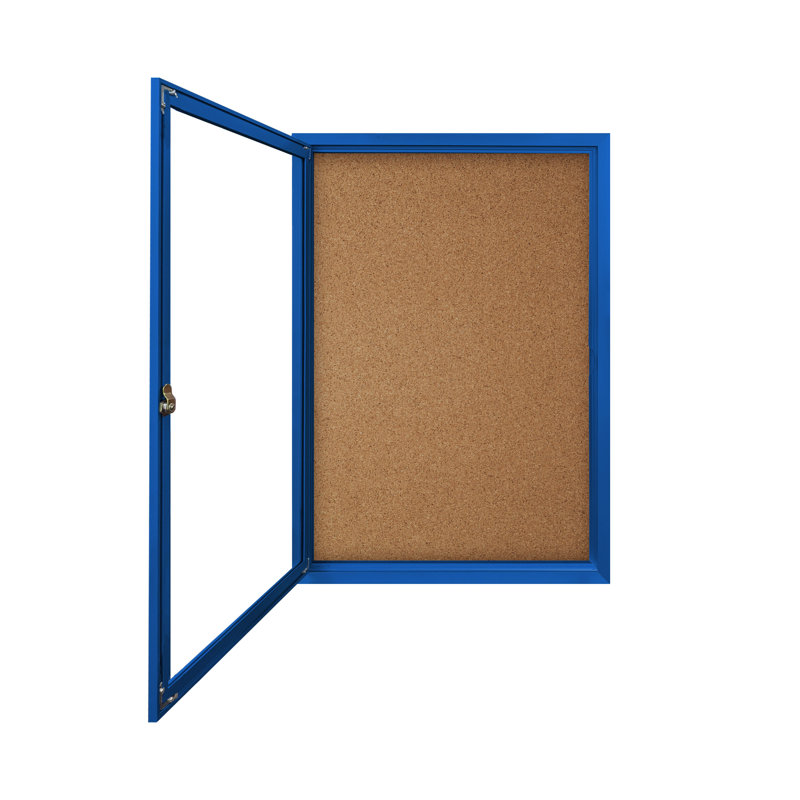 Tableau d'affichage mural fermé, H 36 po x l 24 po, Bleu royal