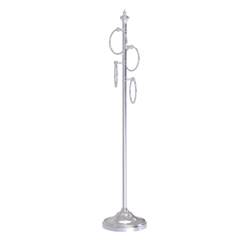 Porte-serviettes sur pied Gober, Chrome satiné