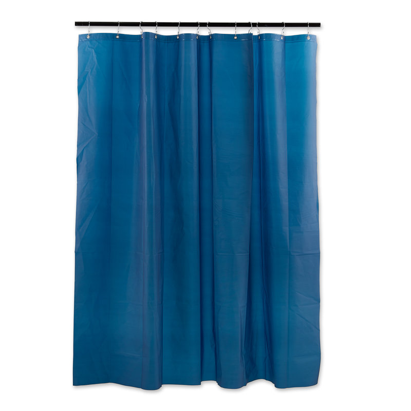 Rideau de douche de couleur unie Kev Steamboat Springs Peva, Bleu ardoise