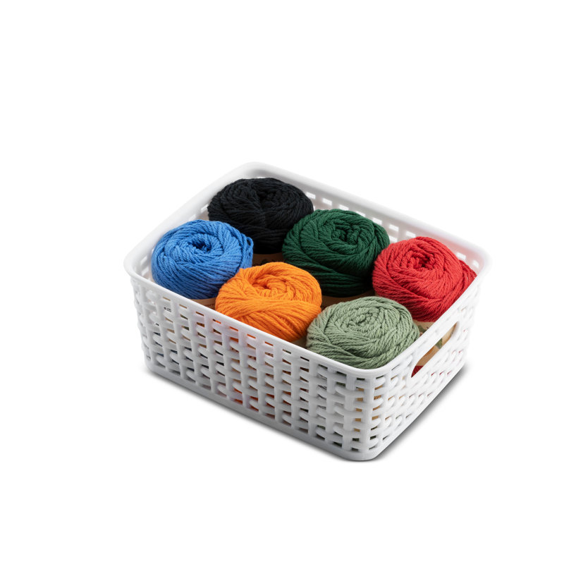 Panier en plastique pour petit garde-manger, Blanc