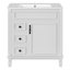 Meuble-lavabo avec lavabo en céramique Damos, petite armoire de salle de bain, armoire avec 2 tiroirs et tablette réglable-1773207803