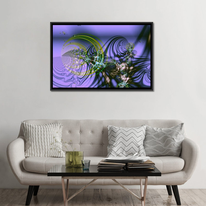 Impression numérique sur toile, H 18 po x l 26 po x P 1,5 po, Toile avec cadre noir, Pas de tapis