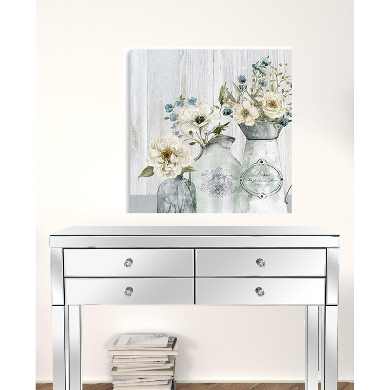 «Rustic Flowers», impression murale sans cadre
