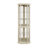 Lighted Corner Curio Cabinet - Elegant Glass Display Case For Living Room & Bar Storage - Perfect For Antique Collections & Wine - Includes Built-In Lighting - White-565868463
