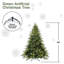 Arbre de Noël artificiel pré-éclairé avec 450 lumières incandescentes chaudes, 2225 pointes, pin articulé en PE + PVC avec branches à mémoire de forme partielle, support en métal pliable pour la décoration des Fêtes-1422366738