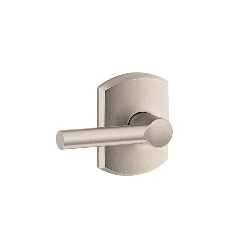 Broadway Single Cylinder Interior Lever Set (Exterior Portion Sold Separately), Satin Nickel