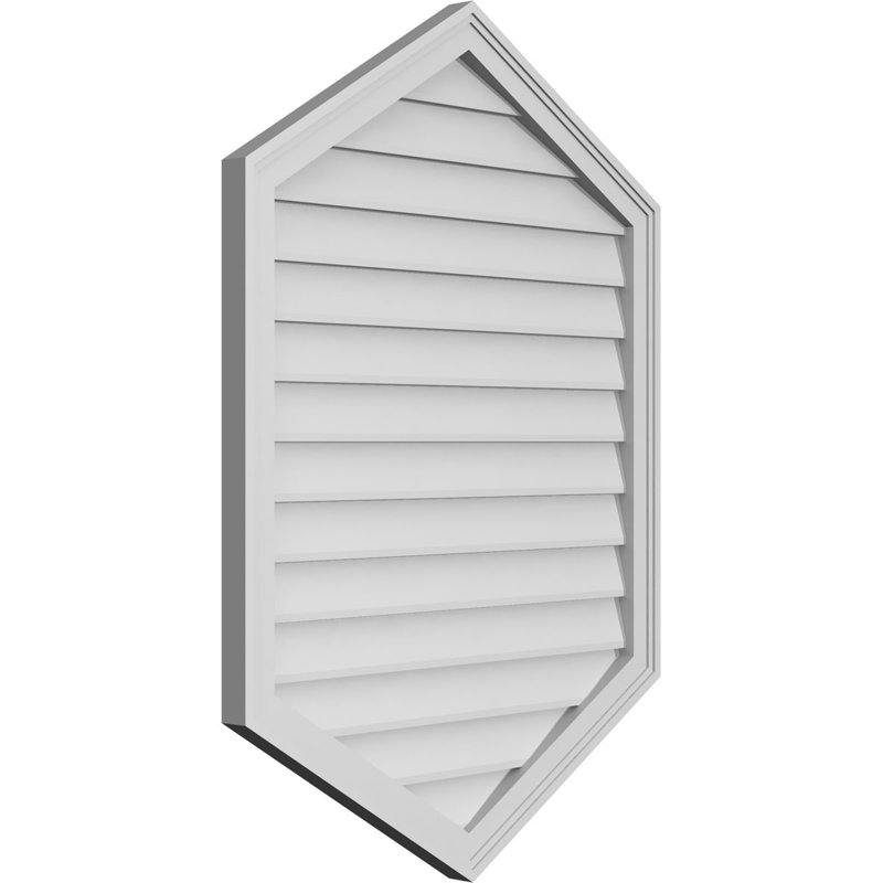 Ventilé vertical à pignon vertical 7/12 po, H 42 po x l 30 po x P 1,5 po
