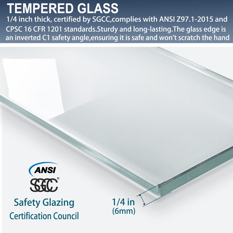 32-33.9 in. W x 72 in. H Frameless Bi-fold Shower Doors with Clear SGCC Tempered Glass, Brushed Nickel