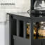 Buffet pour le salon, le vestibule ou le bar à café, armoire noire avec tablettes réglables et 2 portes, construction, l 41,75 po x P 17,75 po H 35,5 po