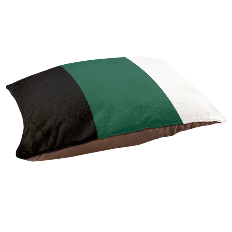 Coussin d'intérieur New York, Petit (l 28 po x P 18 po x H 6 po), Noir / Vert / Blanc