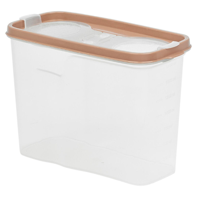 Aryanna Food Storage Container, Taupe/White