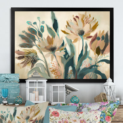 «Wild Flowers in Faded Vintage Colors IV», reproduction sur toile