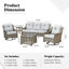Harper 6 - Person Outdoor Seating Group with Cushions and Solar Powered Coffee Table-1672566774