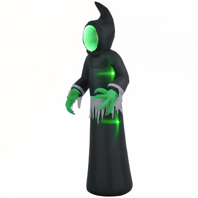Miroir d'Halloween gonflable d'Halloween de 8 pi avec lumières DEL, imperméable et facile à installer