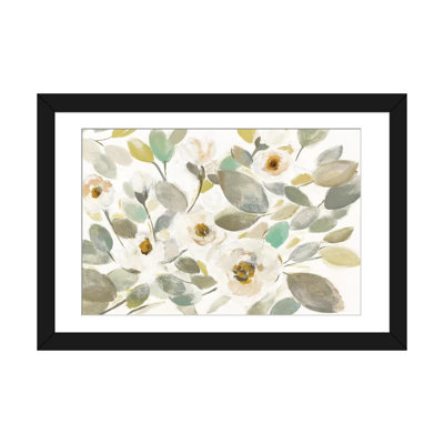 « fleuriing branches ii on white » par silvia vassileva,, impression sur toile