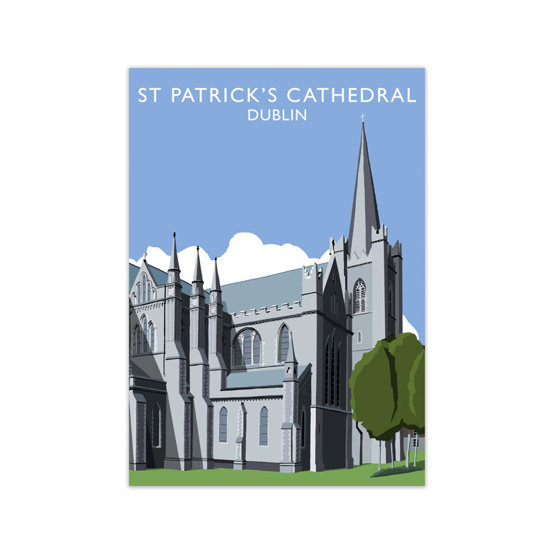 St Patrick's Cathedral Dublin by Richard O'Neill - Print, 42 cm H x 297 cm W