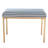 Modern Rectangular Ottoman Footstool With Gold Metal Legs, Upholstered Accent Bench For Bedroom, Living Room