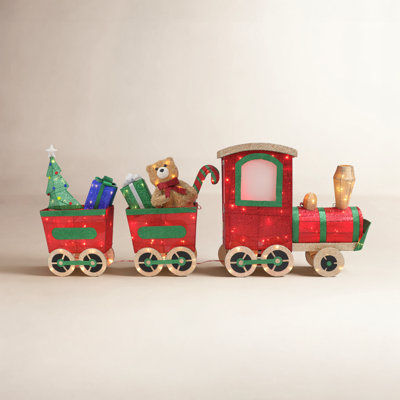 Lighted Wire Frame Train with Presents