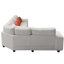 Confortable en forme de L, beige, accoudoir et casier, magnifique canapé modulaire beige avec accoudoirs, douceur de vivre élégante