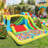 15.6' X 11' Giant Inflatable Water Slide Bounce House With Air Blower, Pool, Sprayers For Backyard Play