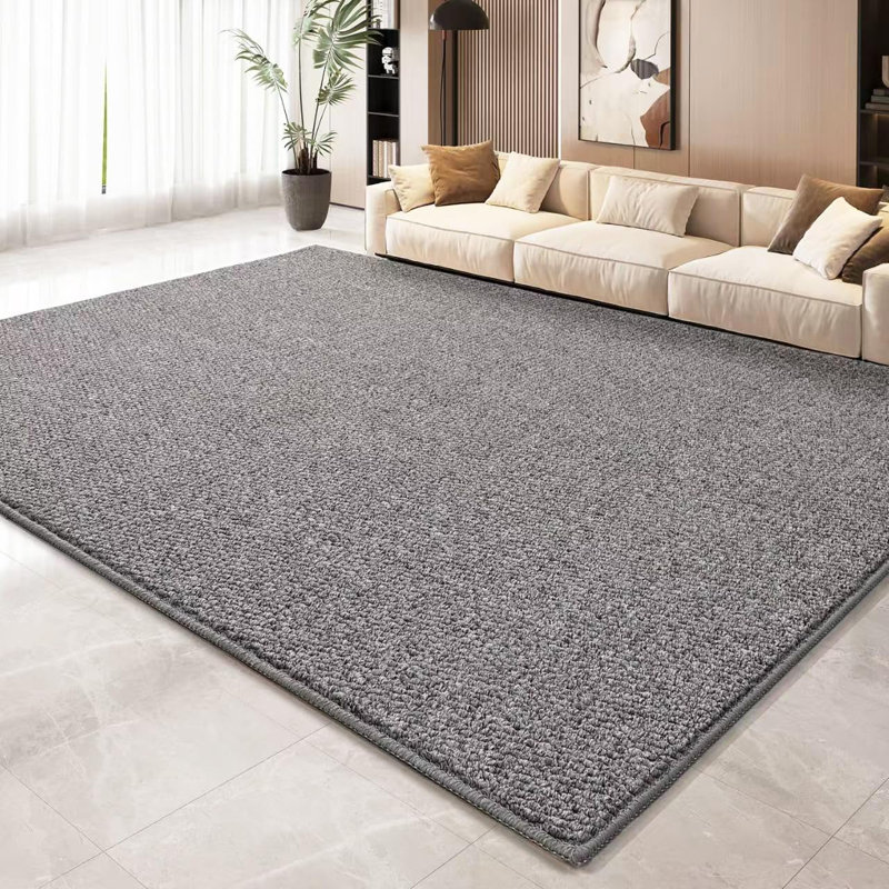 Low-Profile Non-Slip Indoor Area Rug, Machine Washable & Absorbent, Gray, Rectangle 2'7" x 3'11"