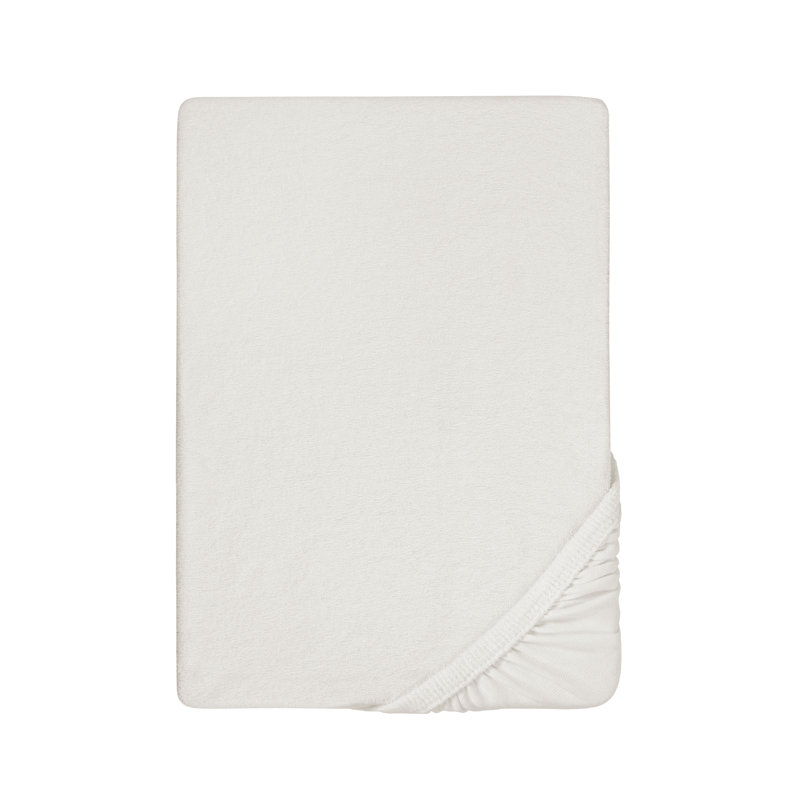 Cotton Blend Fitted Sheet, European Single (90 x 200 cm), Grey/Brown/Blue