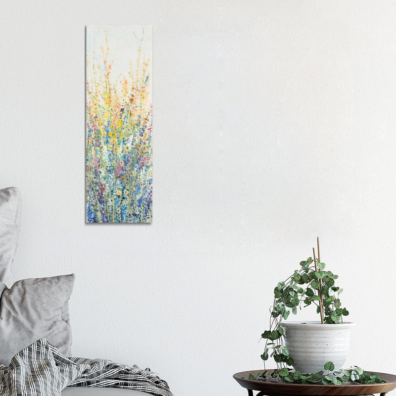 Wildflower Panel II by Timothy O' Toole - Wrapped Canvas Panoramic Painting, 30.48 cm H x 91.44 cm W x 3.175 cm D