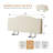 No-Assembly Upholstered Queen Headboard, Ergonomic Wedge Shape Linen Fabric Headboard with Adjustable Height for 6-15" Mattresses, Extra-Thick, Beige-1015513034-1015513041