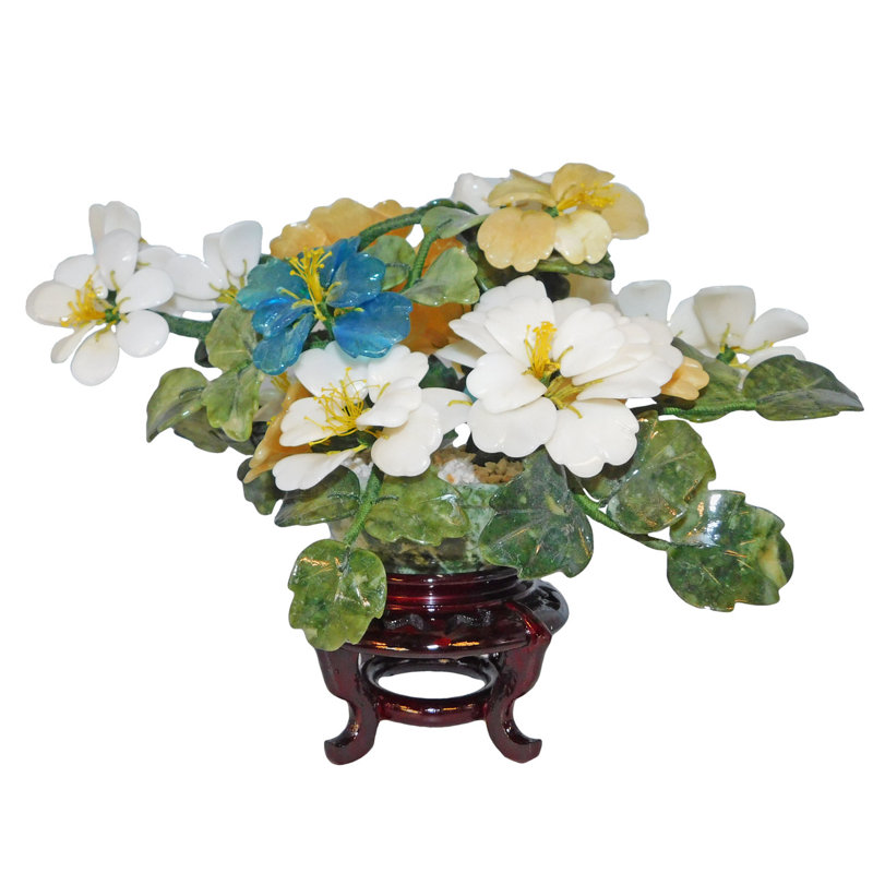  Oriental Stone Carved Flower Bouquet