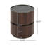 TABLE RONDE DE RANGEMENT DOUBLE COUCHE EN MDF ET HAUTE QUALITÉ, BRUN ET NOIR
