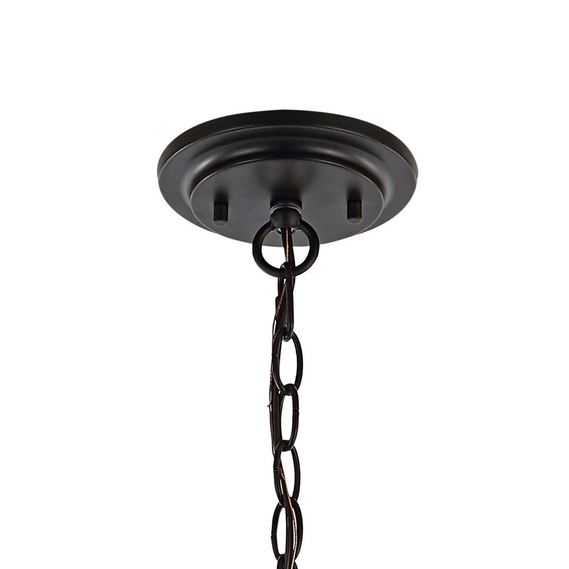 Luminaire suspendu 1 lumière à une cloche, 95" H x 12" W x 12" D, Bronze frotté à l'huile