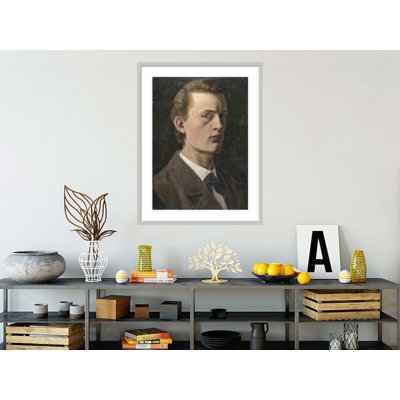 Self-Portrait by Edvard Munch -Framed Giclee Print