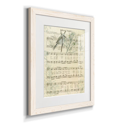 Silent Night - Reproduction d'art textuel sur papier encadré