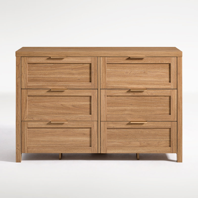 Allenside 47.24'' W 6 - Drawer Dresser, Natural Oak