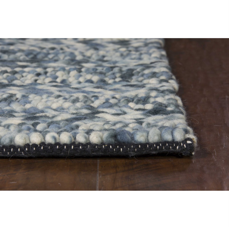 Tapis décoratif gris/gris en laine Touffeté à chevrons Waldrop, Rectangle 3'3" x 5'3"