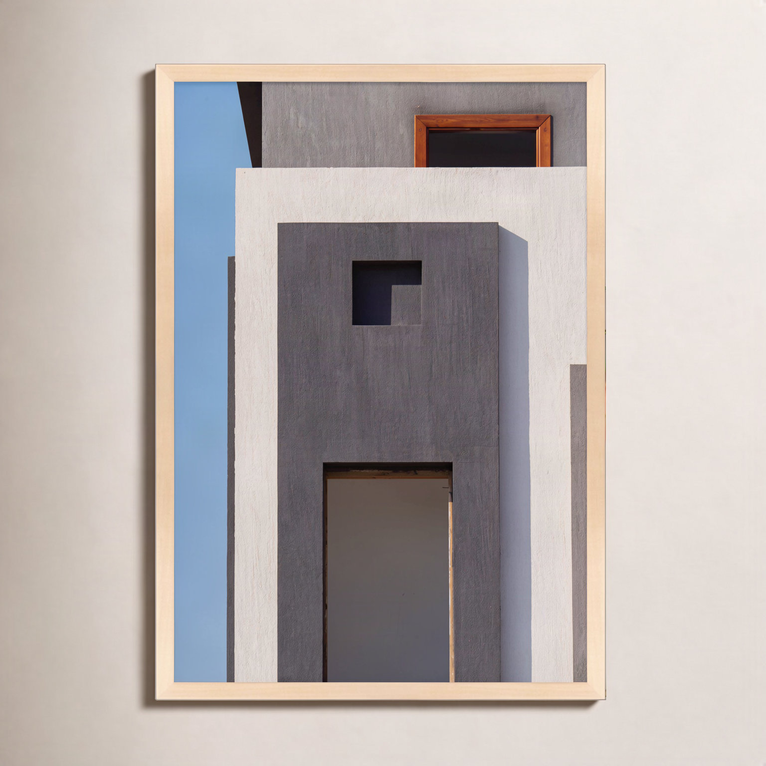 Blocks Print by Svetlana Smirnova, 30" H x 21" W, Maple