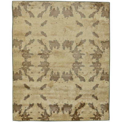 Modern One-of-a-Kind Rectangle 4' X 4'9" Hand Knotted Area Rug
