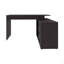 Bureau en L, bureau, chambre à coucher, bibliothèque, table d'étude, bureau, noir