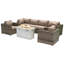 Ensemble de conversation pour 6 personnes avec foyer et coussins Sunbrella Lsi-380091817