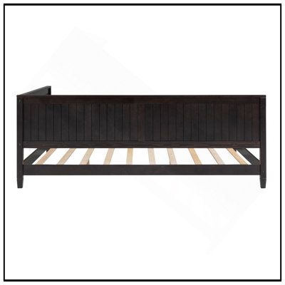 Full Size Wood Daybed/Sofa Bed, Elegant Mid-Century Modern Design With Versatile Use And Sturdy Construction