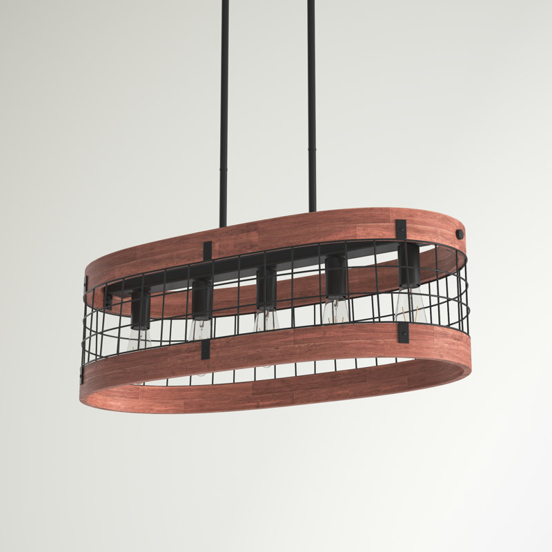 Lustre carré / rectangulaire à 5 lumières l 31,5 po Lucerne