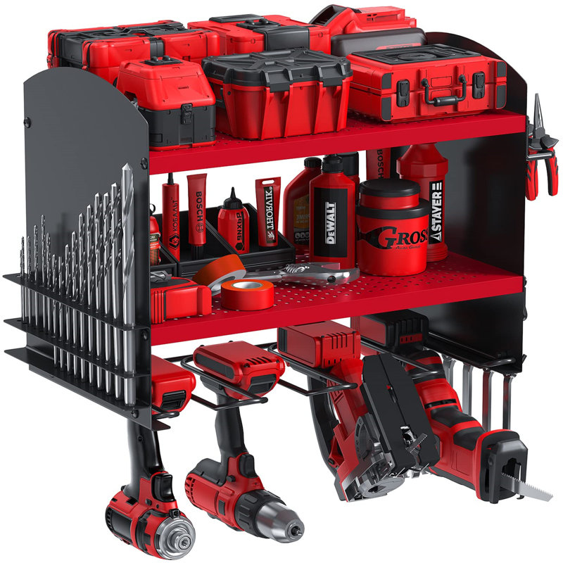 Power Tool Organizer Drill Charging Station for 4 Power Drill Tools