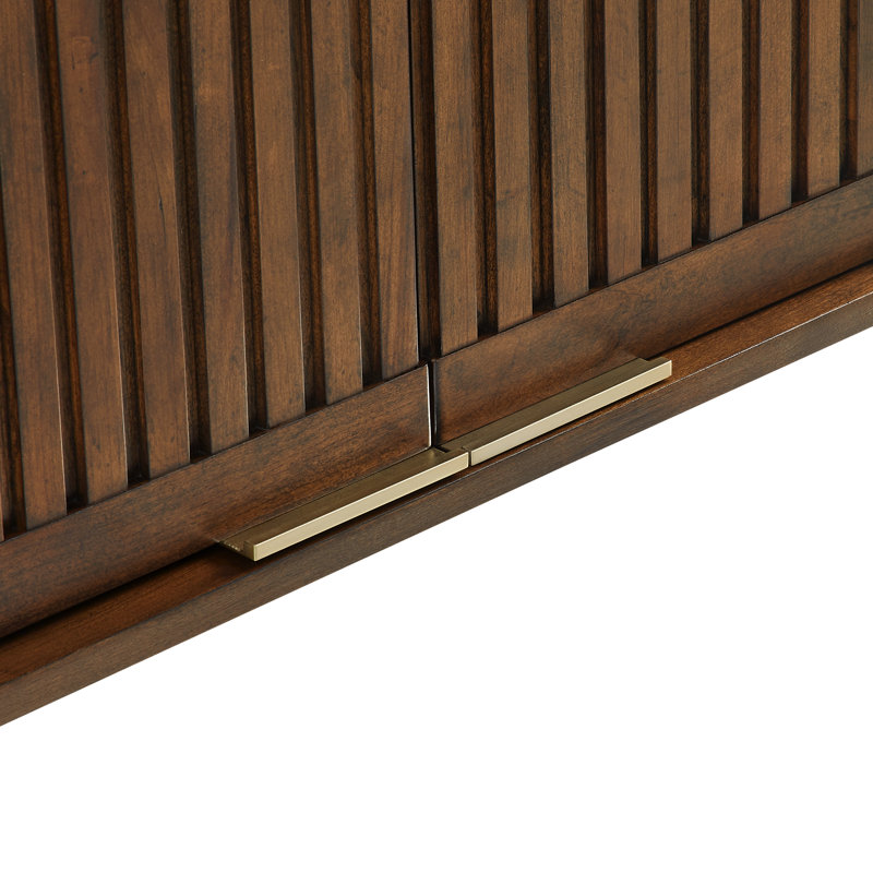 Through Lines Wall Mounted Bathroom Wall Cabinet, Brown