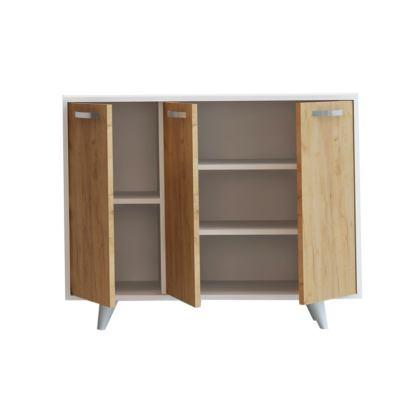 Décoratif, Blanc/chêne