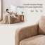 Fauteuil d'appoint large et rembourré de performance de style campagnard avec pieds en métal durables, fauteuil de lecture en chenille douce de qualité supérieure avec deux traversins inclus,