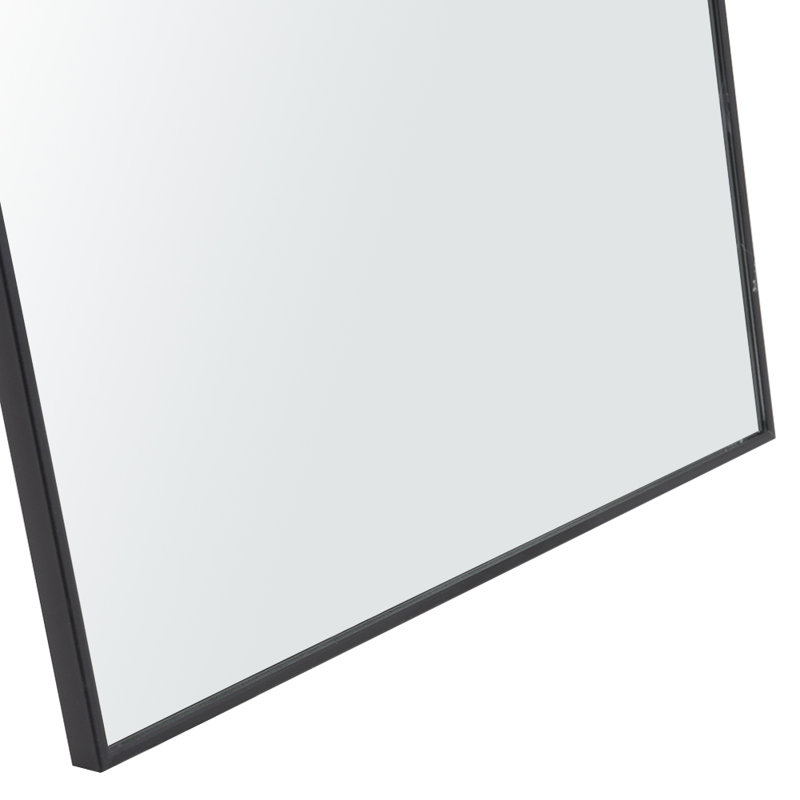 Modern Slim Frame Full Length Mirror, Black, 147cm H x 37 cm W